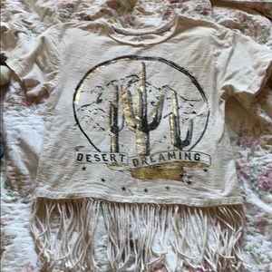 Super cute girls fringe top